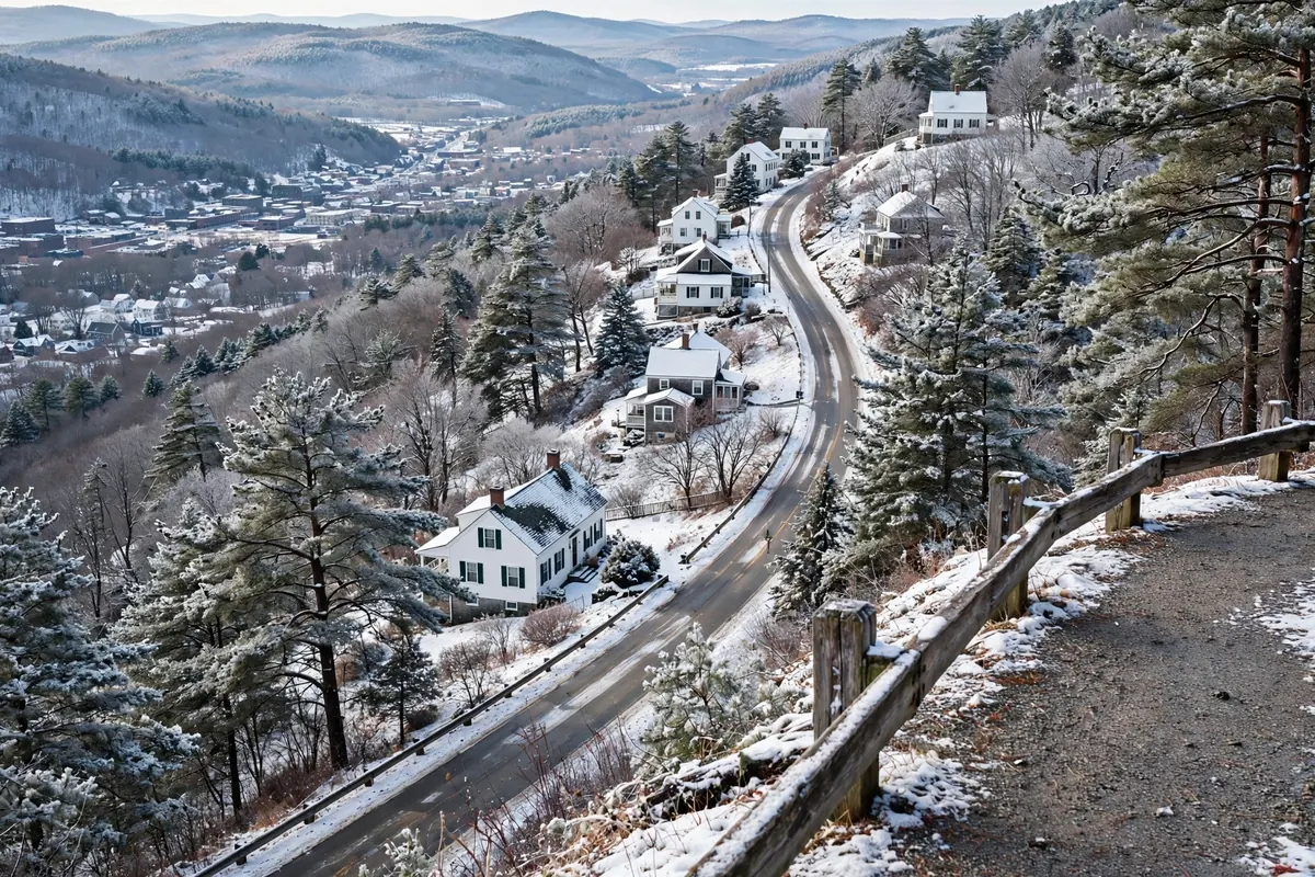 Hilltop homes in the City Hill district of Naugatuck CT