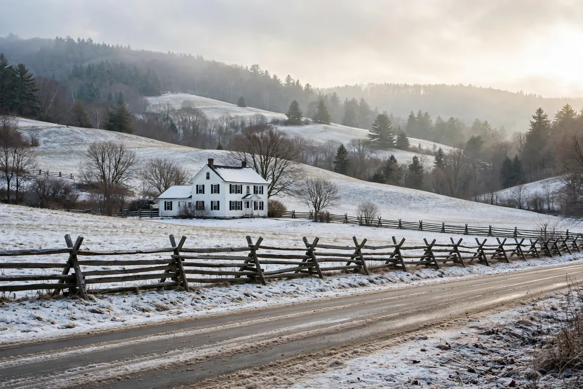 Semi-rural homes along Route 63 in Straitsville, Naugatuck CT